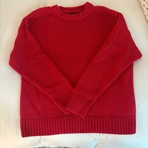 GAP Vibrant Red Knit Crewneck